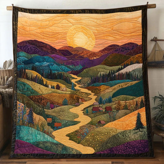 Eternal Mountain Ranges Quilt Blanket