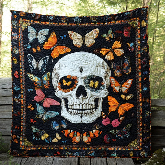 Eternal Skull Butterfly Quilt Blanket