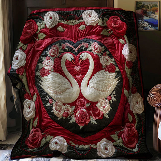 Eternal Swan Bond Quilt Blanket