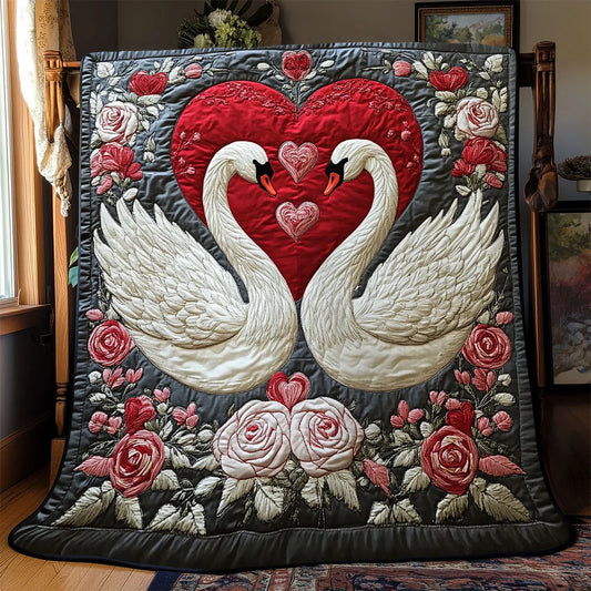 Eternal Swan Bond Quilt Blanket