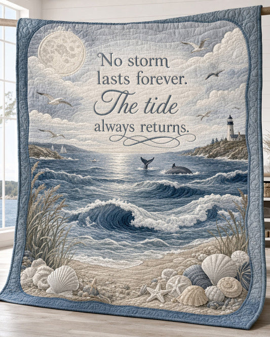 Eternal Tide Quilt Blanket - Quilted Blanket by OtterMia