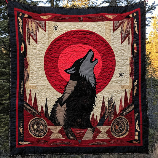 Eternal Wolf Quilt Blanket