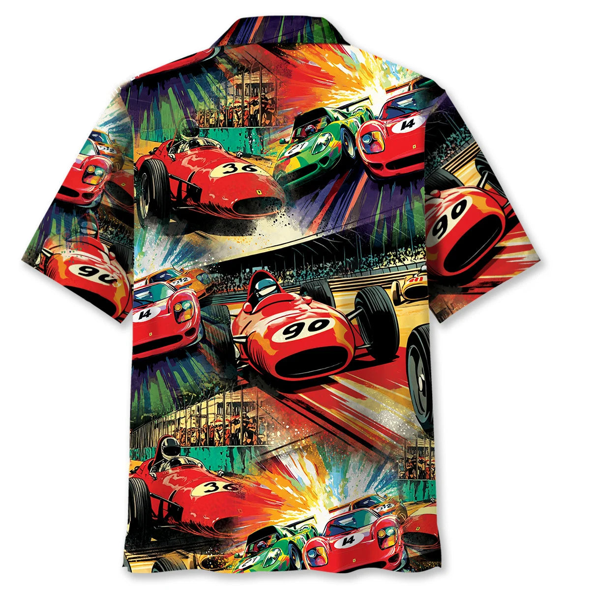 European Racing Car Comic Hawaiian Shirt