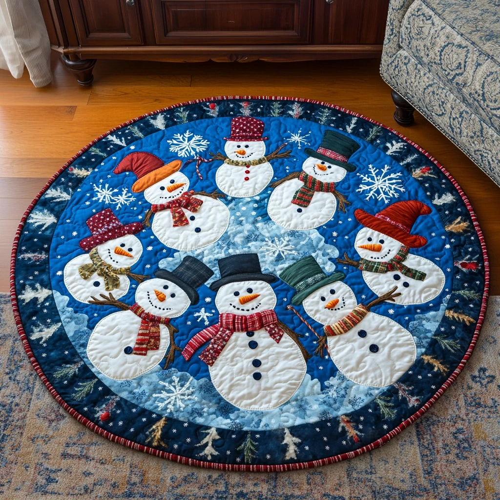 Evergreen Elegance Quilted Round Mat