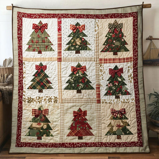 Evergreen Light Christmas Tree Quilt Blanket