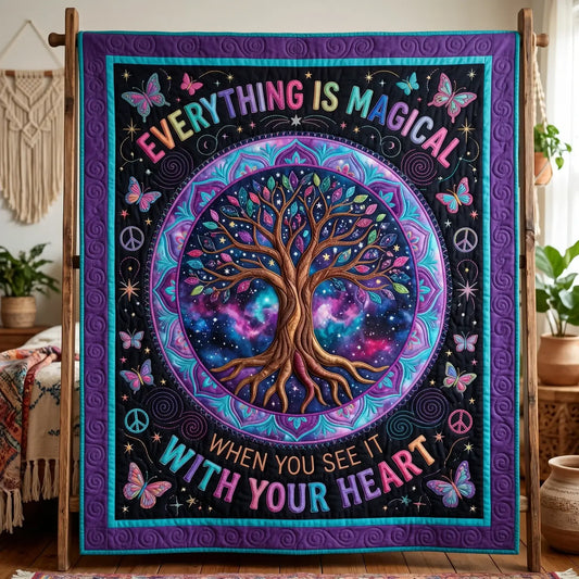 Everything Is Magical Quilt Blanket