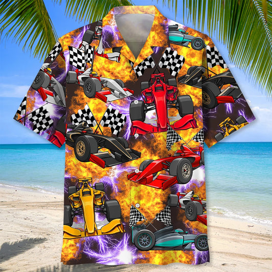 F1 Color Hawaiian Shirt - S - hawaiian shirt