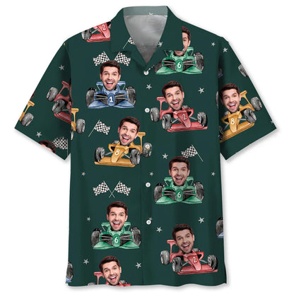 F1 Racing Custom Face Hawaiian Shirt