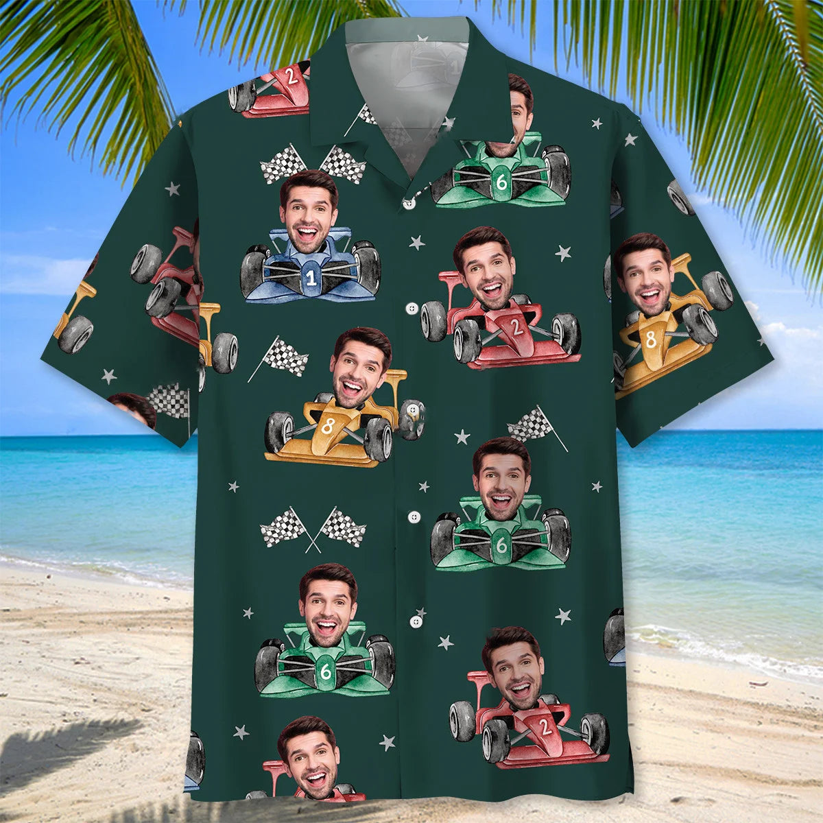 F1 Racing Custom Face Hawaiian Shirt