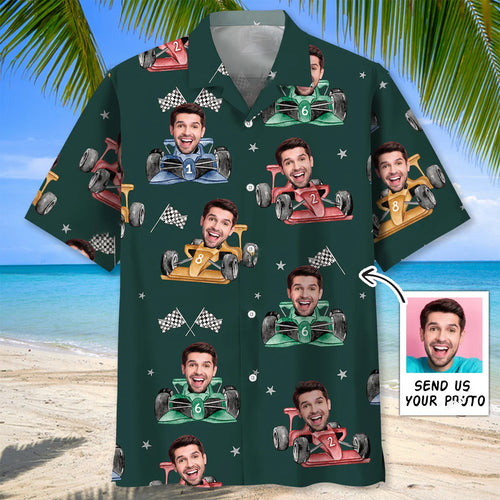 F1 Racing Custom Face Hawaiian Shirt - XL - hawaiian shirt