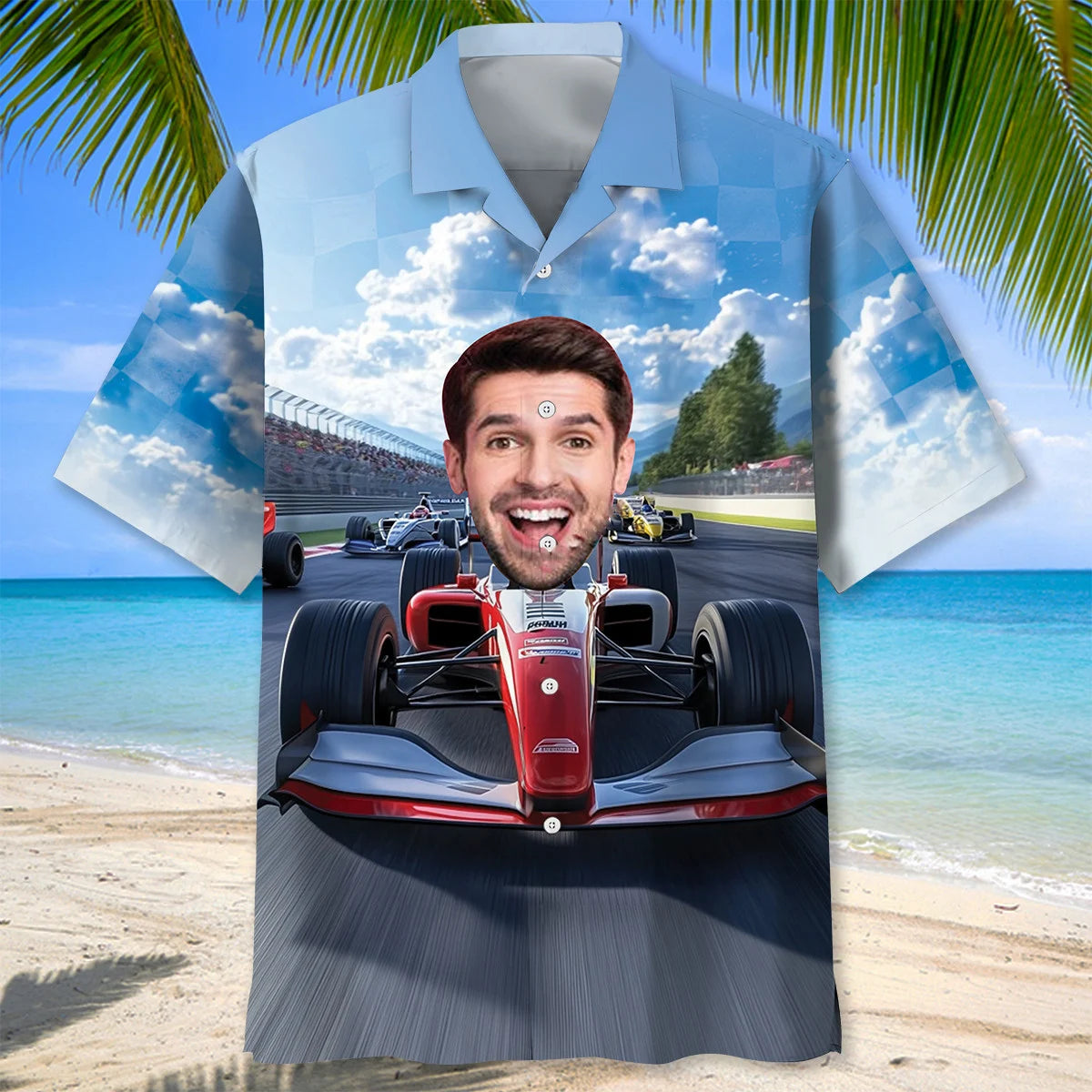 F1 Racing Custom Face Hawaiian Shirt