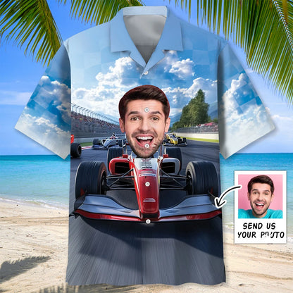 F1 Racing Custom Face Hawaiian Shirt