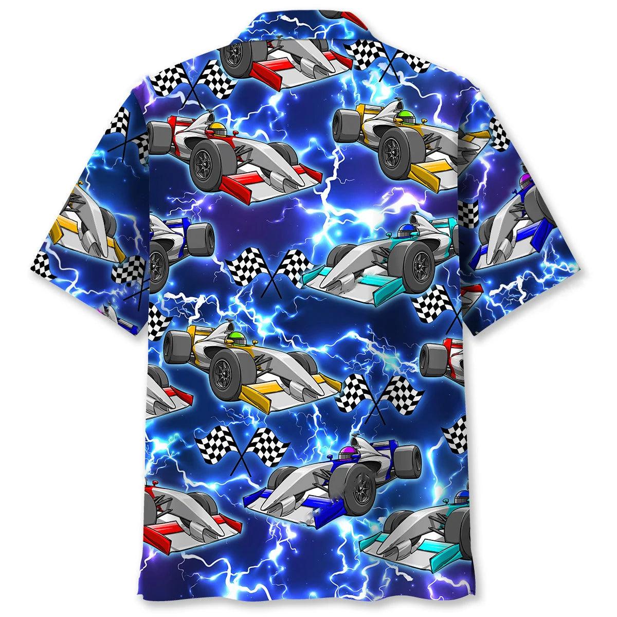 F1 Racing Hawaiian Shirt Blue