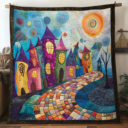 Fairytale Village Enchanted Trail Quilt Blanket