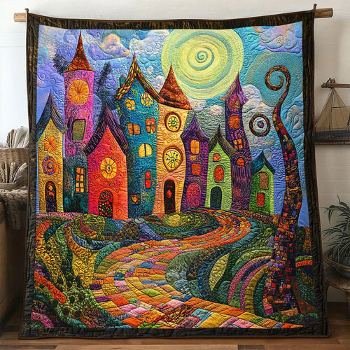 Fairytale Village Mystic Road Quilt Blanket