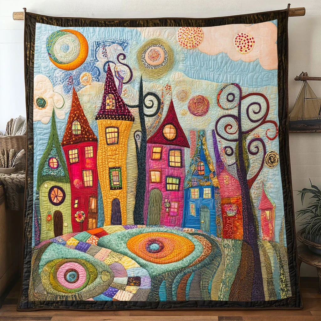 Fairytale Village Wonder Lane Quilt Blanket