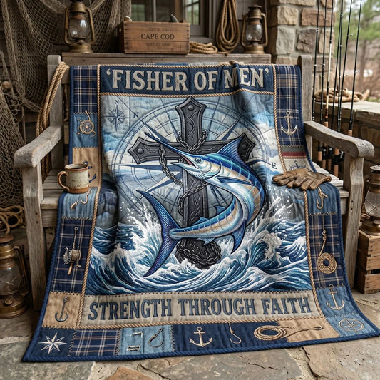 Faith And Tide Marlin Quilt Blanket