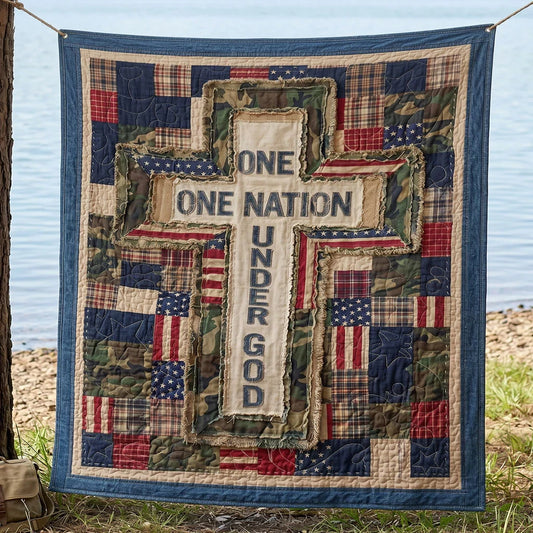 Faith & Freedom Patchwork Quilt Blanket