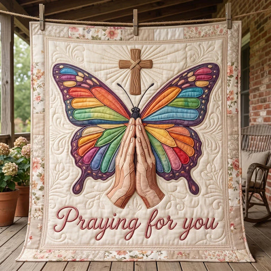 Faith & Hope Prayer Butterfly Quilt Blanket