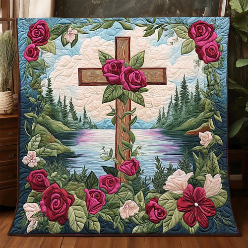 Faith In Bloom Quilt Blanket