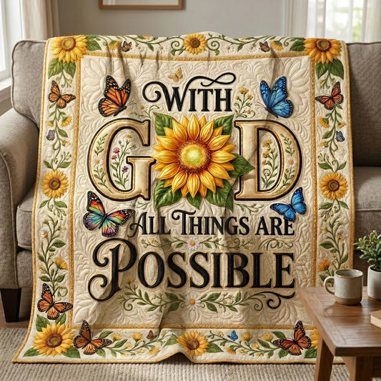 Faith In Bloom Quilt Blanket