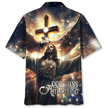 Faith God Bless America Hawaiian Shirt
