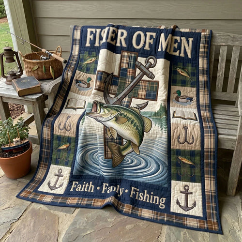 Faithful Fisher Quilt Blanket