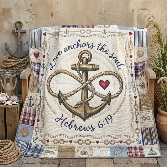 Faithful Harbor Hearts Quilt Blanket