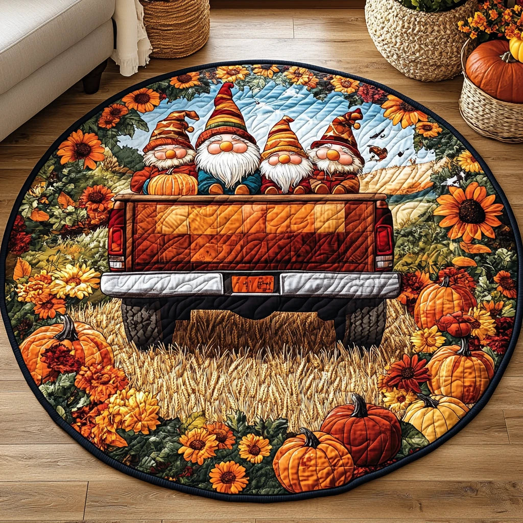 Fall Delight Quilted Round Mat