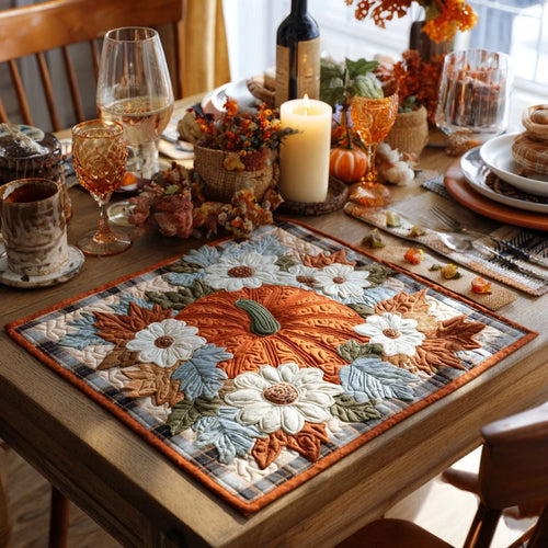 Fall Grace Quilted Table Topper