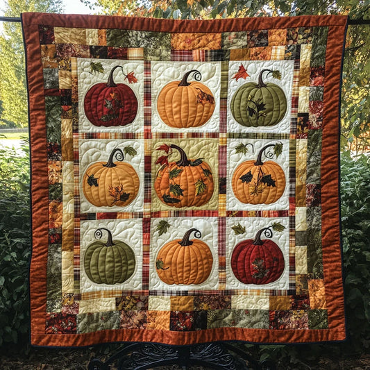 Fall Pumpkin Patch Quilt Blanket