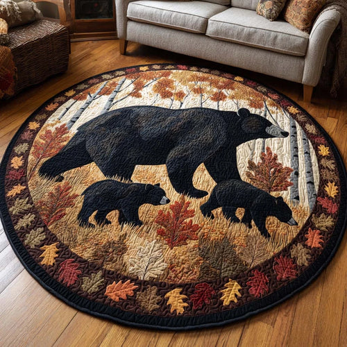 Fall Walk Quilted Round Mat