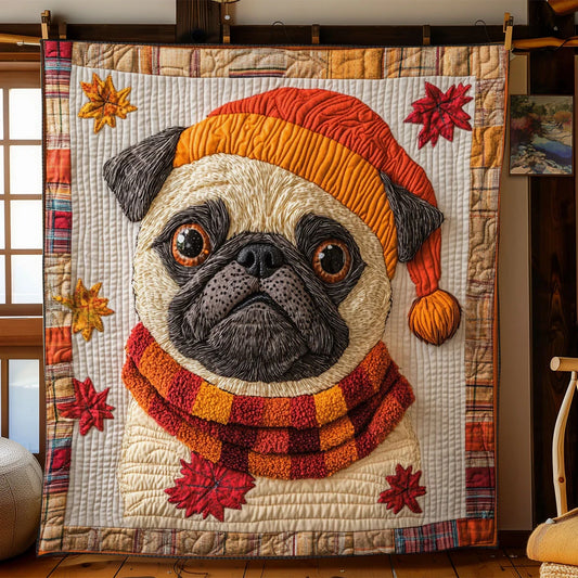 Falling Leaves Gaze Quilt Blanket