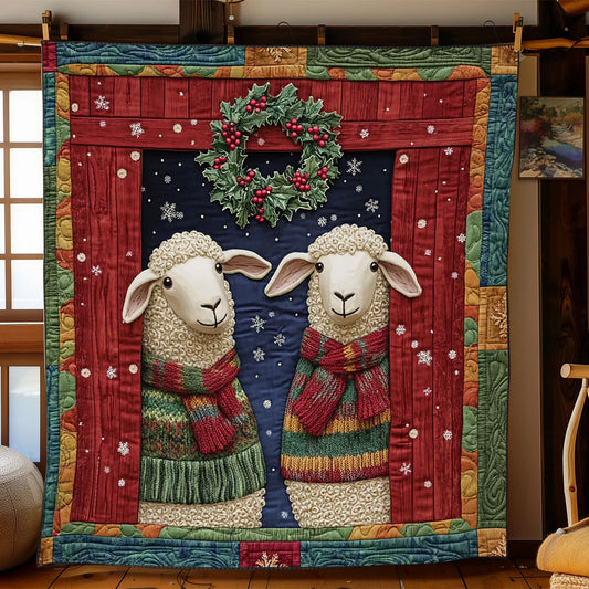 Farm Christmas Quilt Blanket