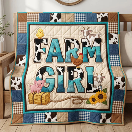 Farm Girl Patchwork Quilt Blanket