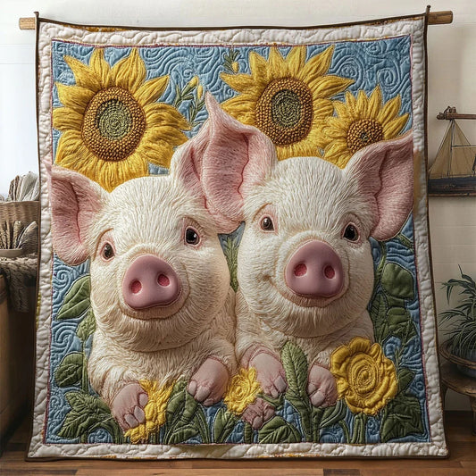 Farm Pig Quilt Blanket