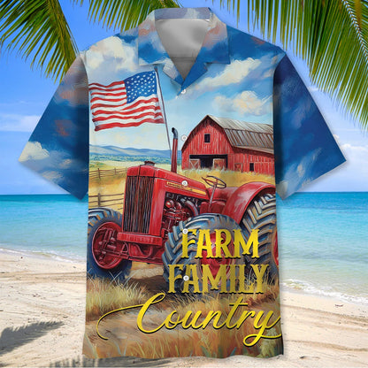 Farm Family Country Farmer Hawaiian Shirt