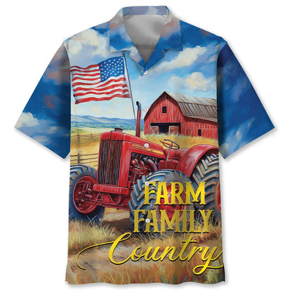 Farm Family Country Farmer Hawaiian Shirt