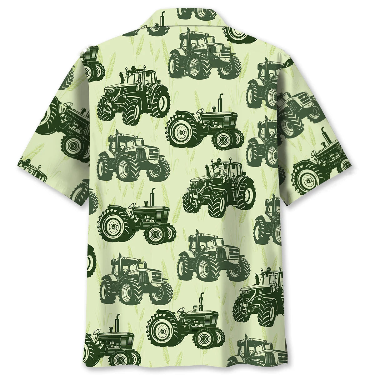 Farm Tractor Green Hawaiian Shirt