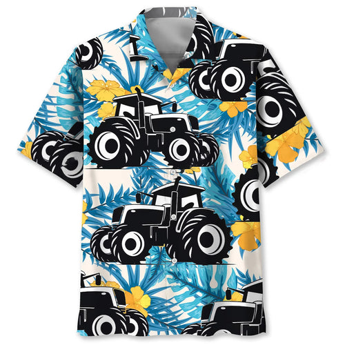 Farmer Nature Tractor Hawaiian Shirt