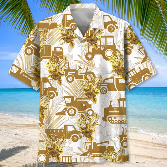 Farmer Vehicles Tropical Hawaiian Shirt - S - hawaiian shirt