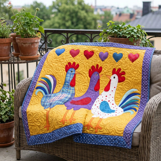 Farmhouse Charm Quilt Blanket - Quilted Blanket by OtterMia