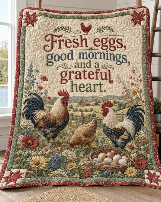 Farmhouse Dawn Quilt Blanket - Quilted Blanket by OtterMia