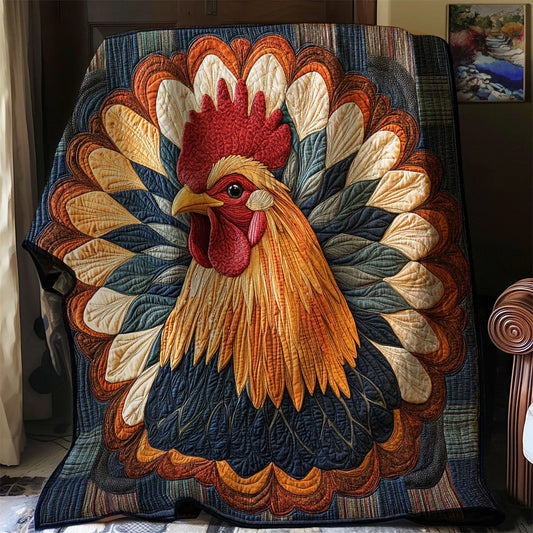 Farmside Folk Chicken Quilt Blanket