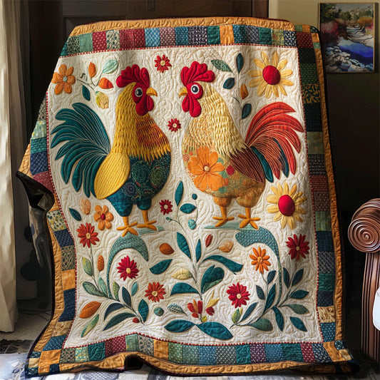 Farmstead Chicken Quilt Blanket