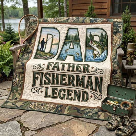 Father Fisherman Legend Quilt Blanket