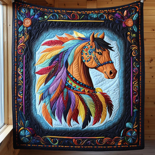Feather Horse Quilt Blanket