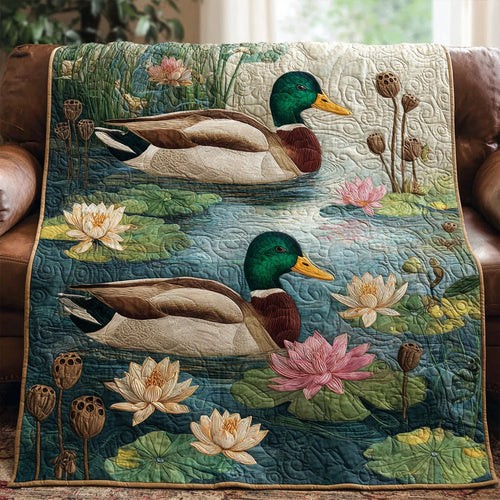 Feather Lake Quilt Blanket - Quilted Blanket by OtterMia