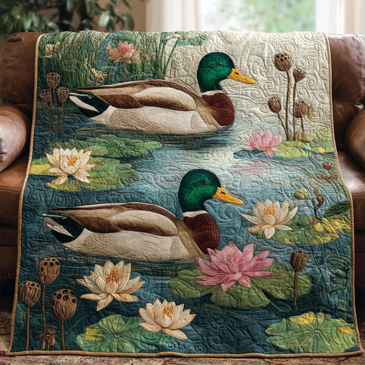 Feather Lake Quilt Blanket - Quilted Blanket by OtterMia