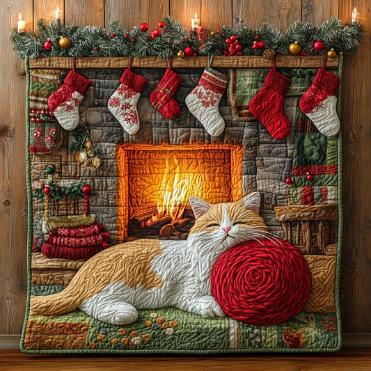 Feline Festivities Quilt Blanket